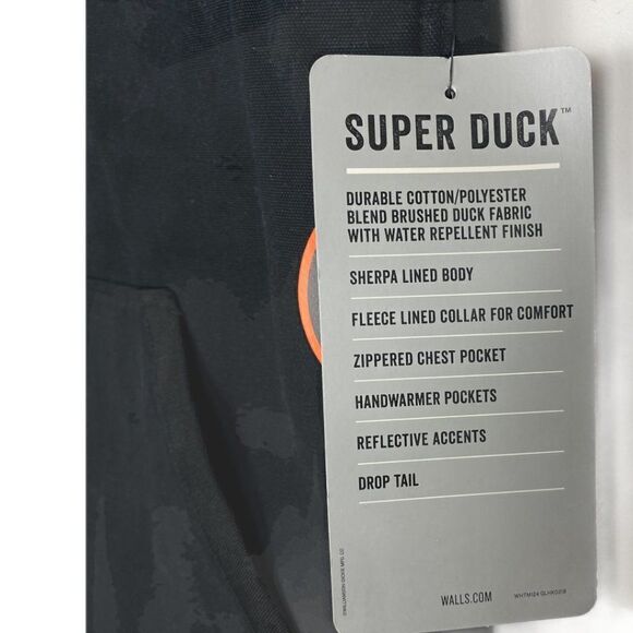 Walls men's Black Super Duck Lined Full Zip Work Vest US L - Picture 11 of 14